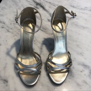 J.Crew Silver Heels